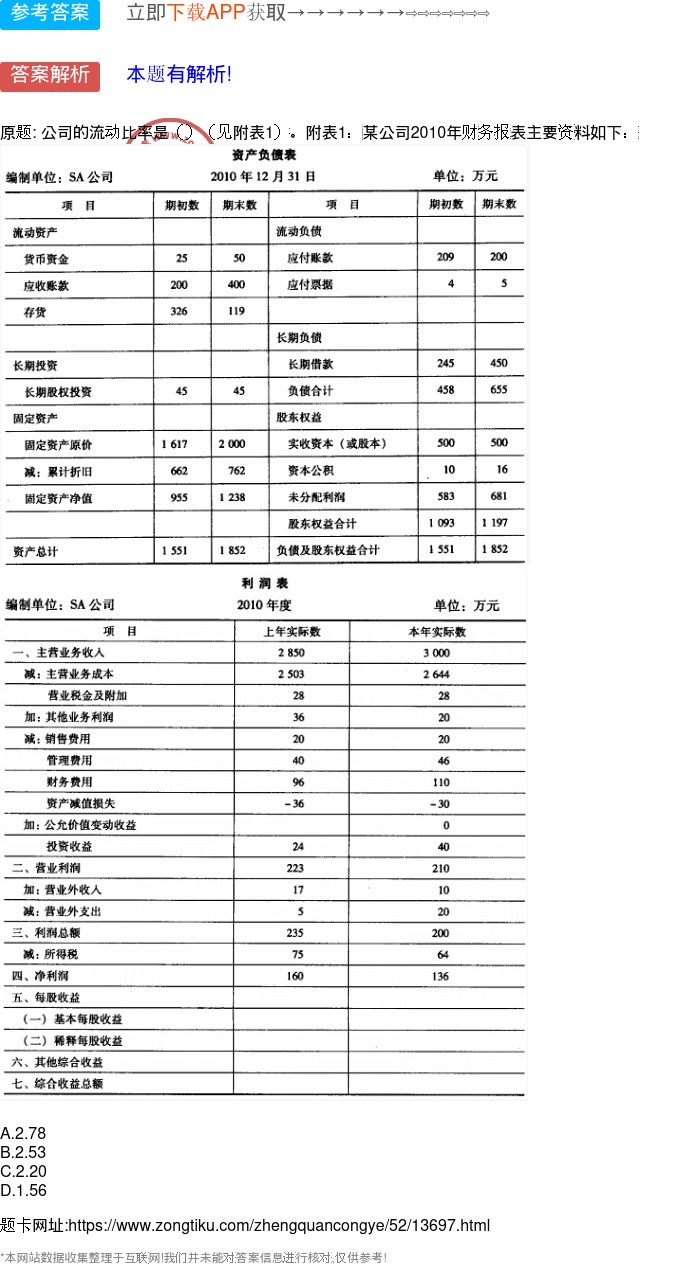 财务风险分析方法